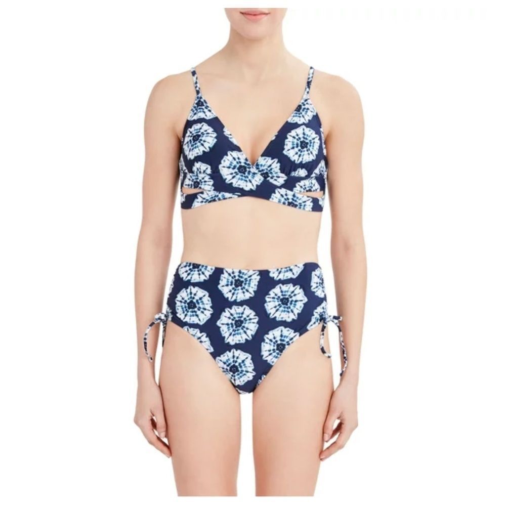 NWT BCBG Paris Women's Blue Swimsuit Bikini Matching Set